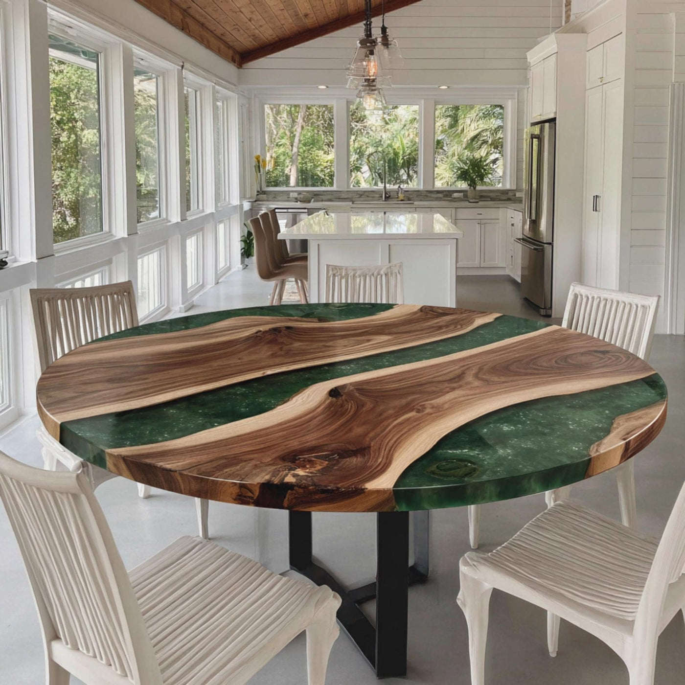 ROUND EPOXY TABLE
