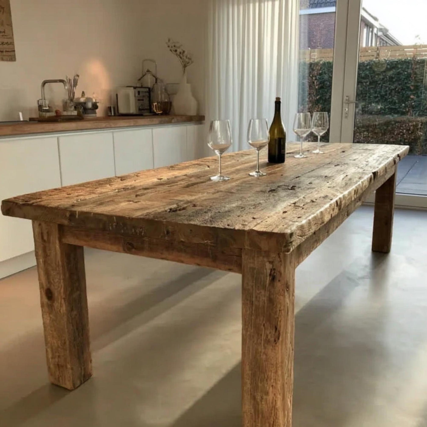 Table, Dining Table, Rustic Table, Rustic Wooden Table, Solid Wooden Table, Rustic Solid Walnut Dining Table, Farmhouse Wooden Dining Table