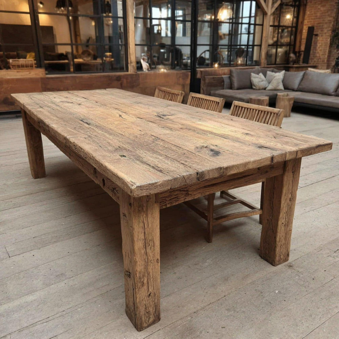 Handmade Wooden Table β Rustic Solid Walnut Dining Table β Farmhouse Wooden Kitchen Table - Rustic Farmhouse Wooden Table