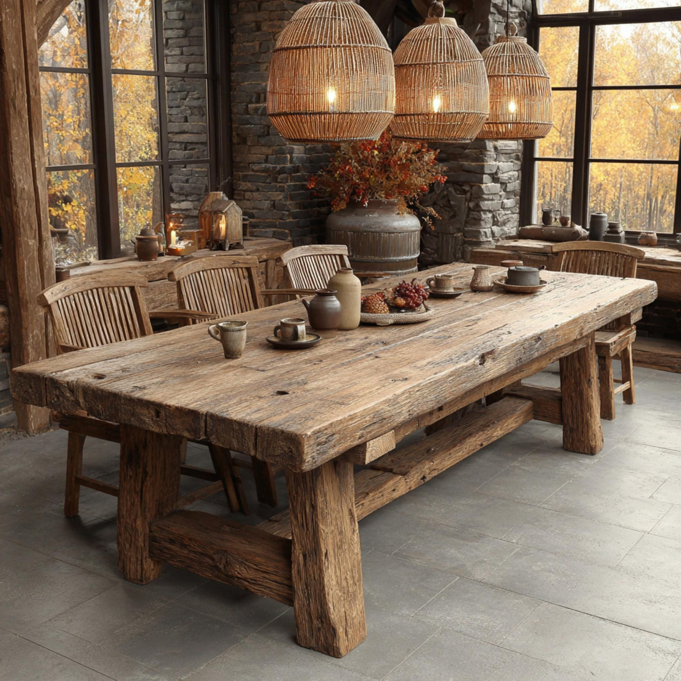 Handmade Live Edge Walnut Dining Table β Rustic Farmhouse Style