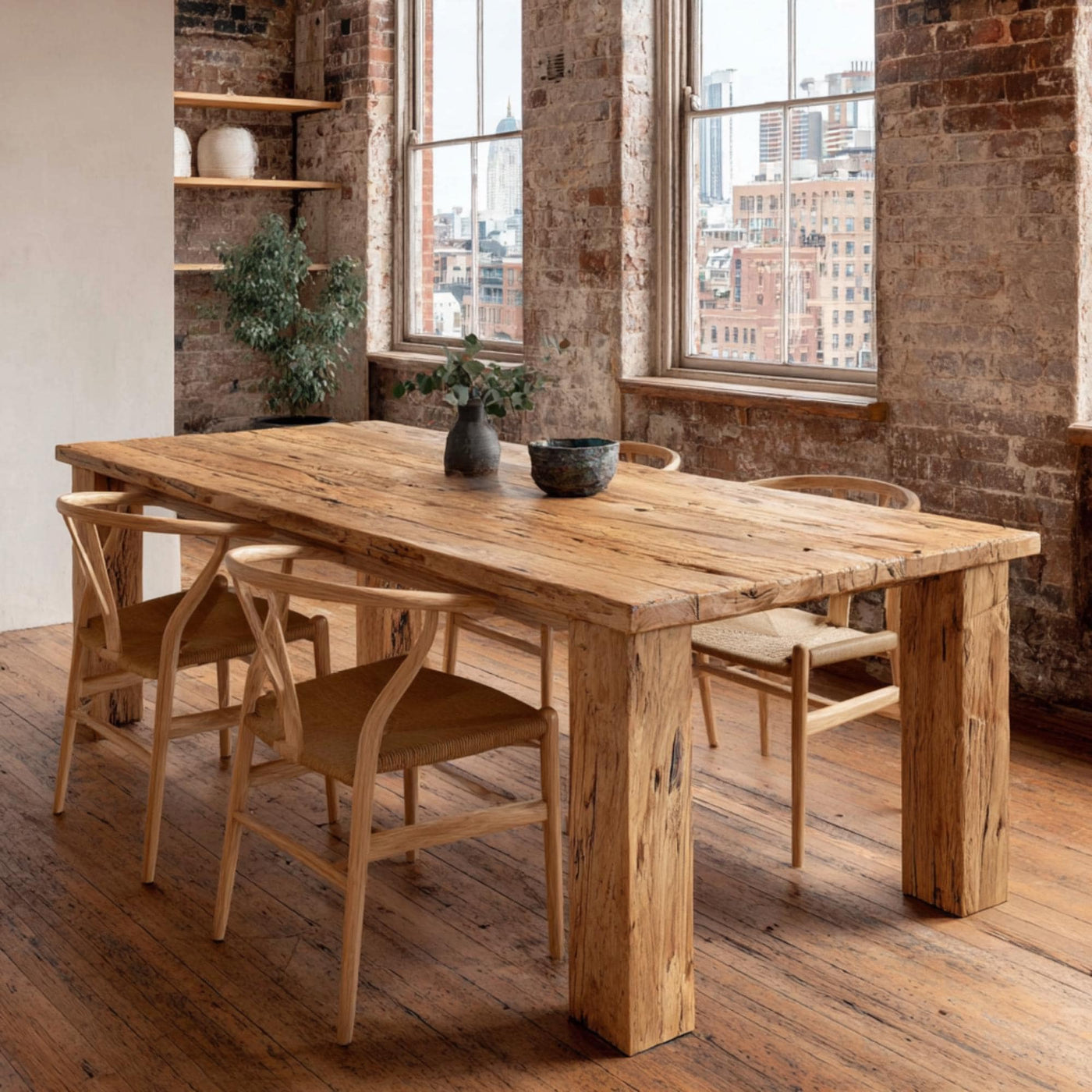 Handmade Walnut Live Edge Dining Table β Rustic Farmhouse Style