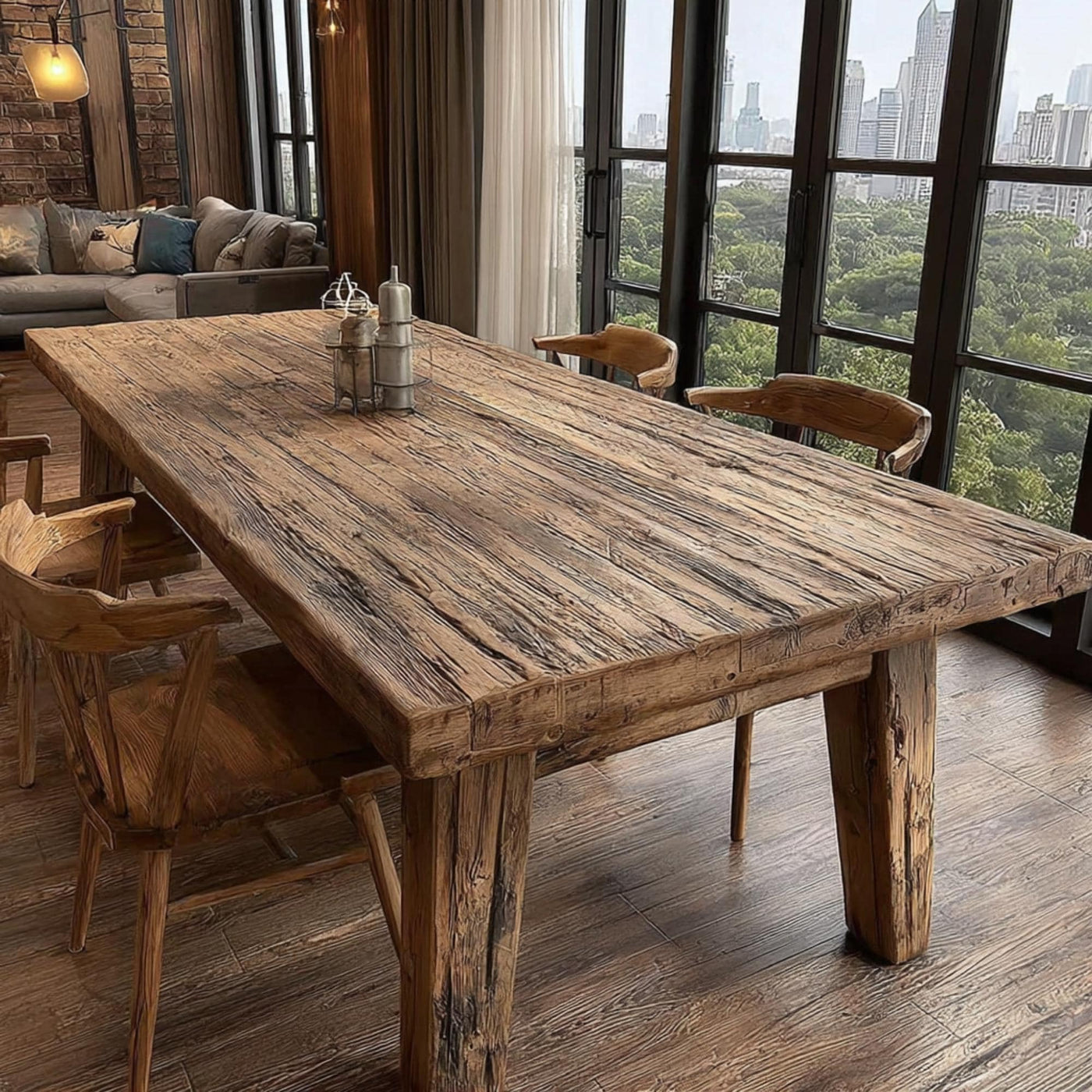 Handmade Live Edge Walnut Dining Table β Rustic Solid Wood