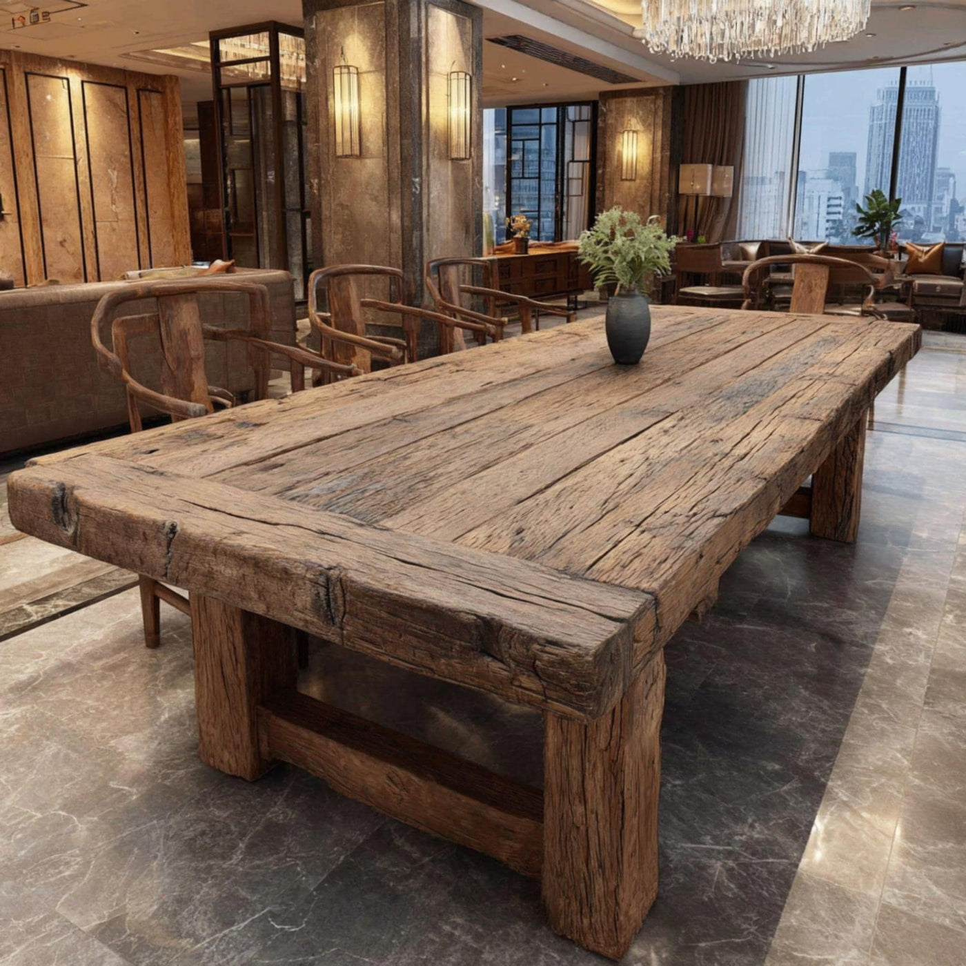 Handmade Wooden Table β Rustic Solid Walnut Dining Table β Farmhouse Wooden Kitchen Table - Rustic Farmhouse Wooden Table