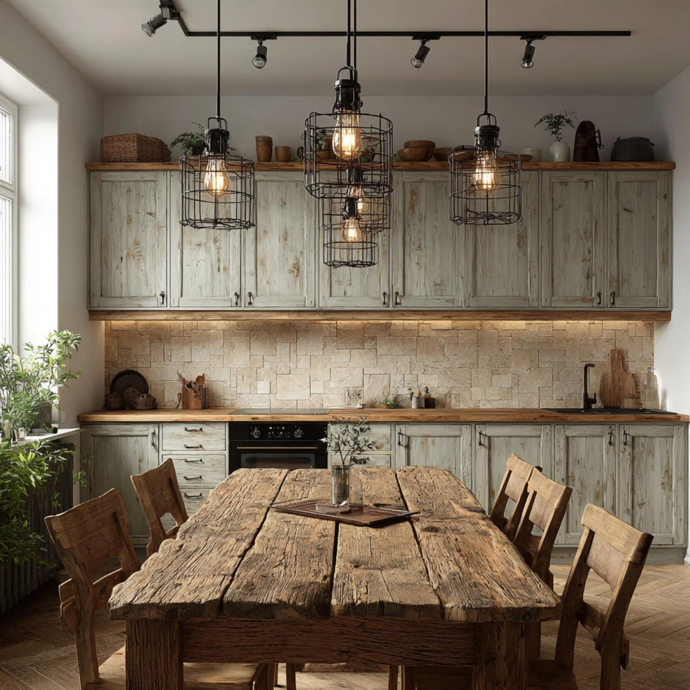 Handmade Live Edge Walnut Dining Table β Rustic Farmhouse Kitchen