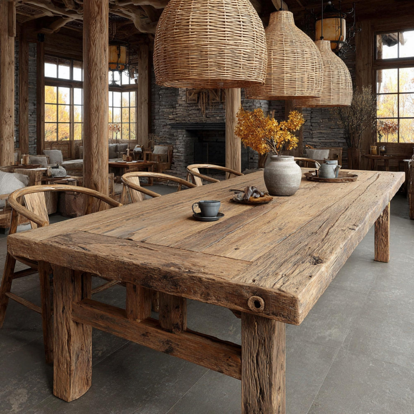 Handmade Live Edge Walnut Dining Table β Rustic Farmhouse Style