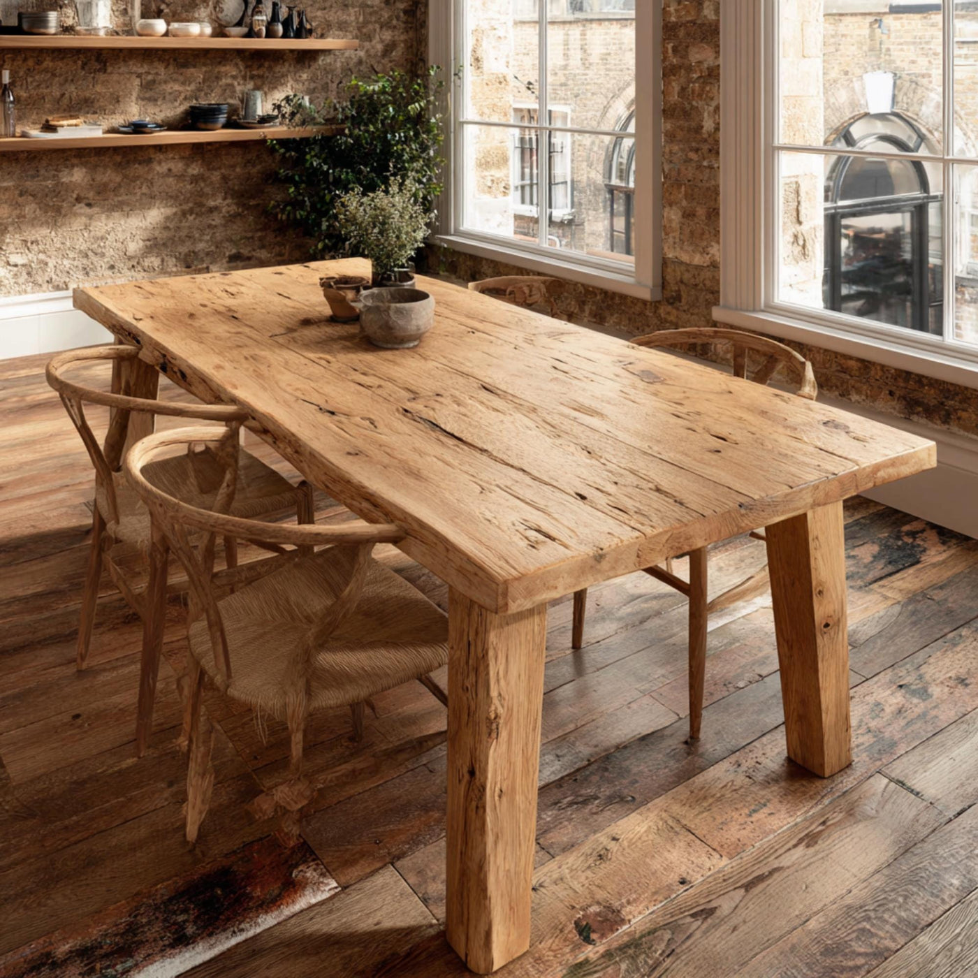 Handmade Walnut Live Edge Dining Table β Rustic Farmhouse Style
