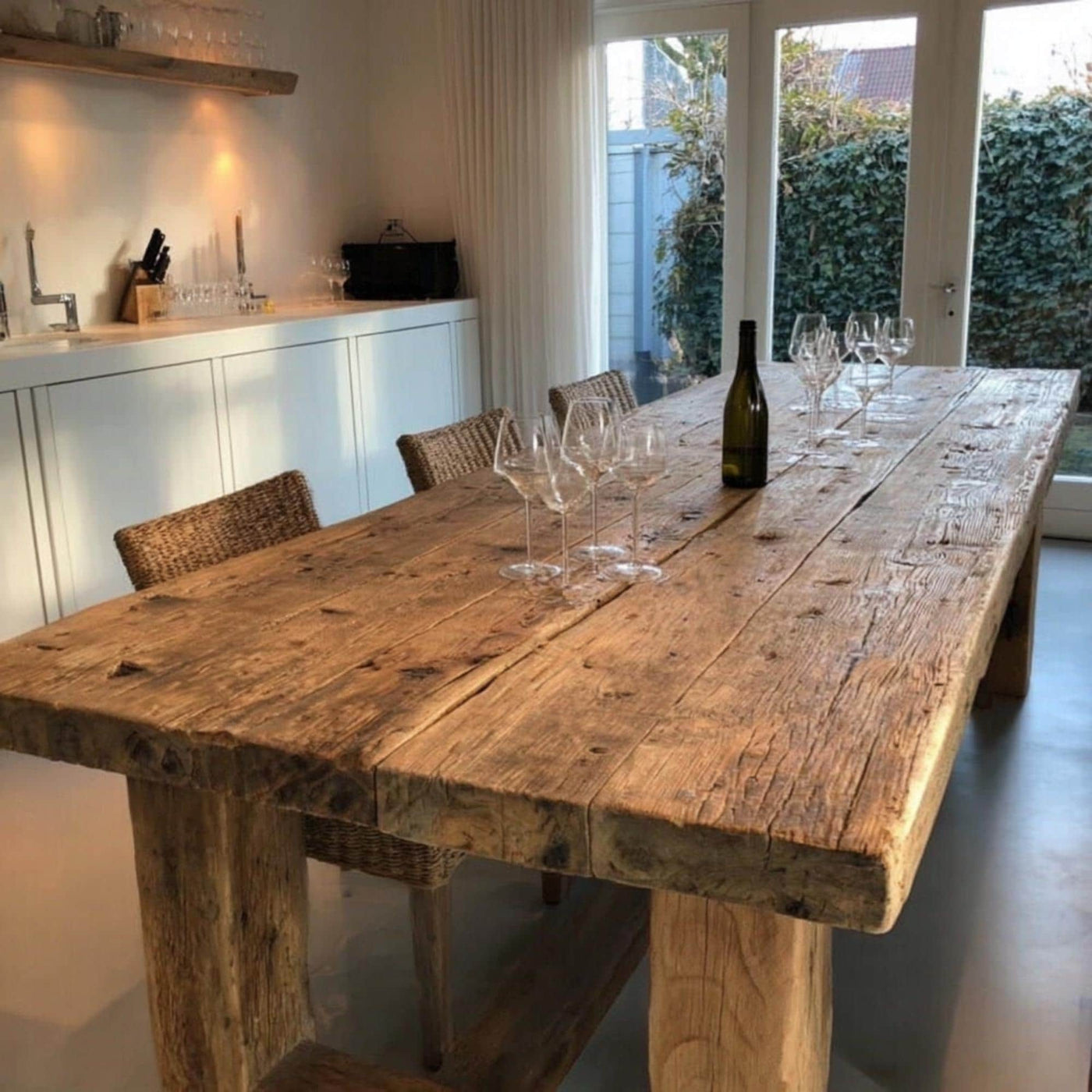 Table,  Dining Table, Rustic Table, Rustic Wooden Table, Solid Wooden Table, Rustic Solid Walnut Dining Table, Farmhouse Wooden Dining Table