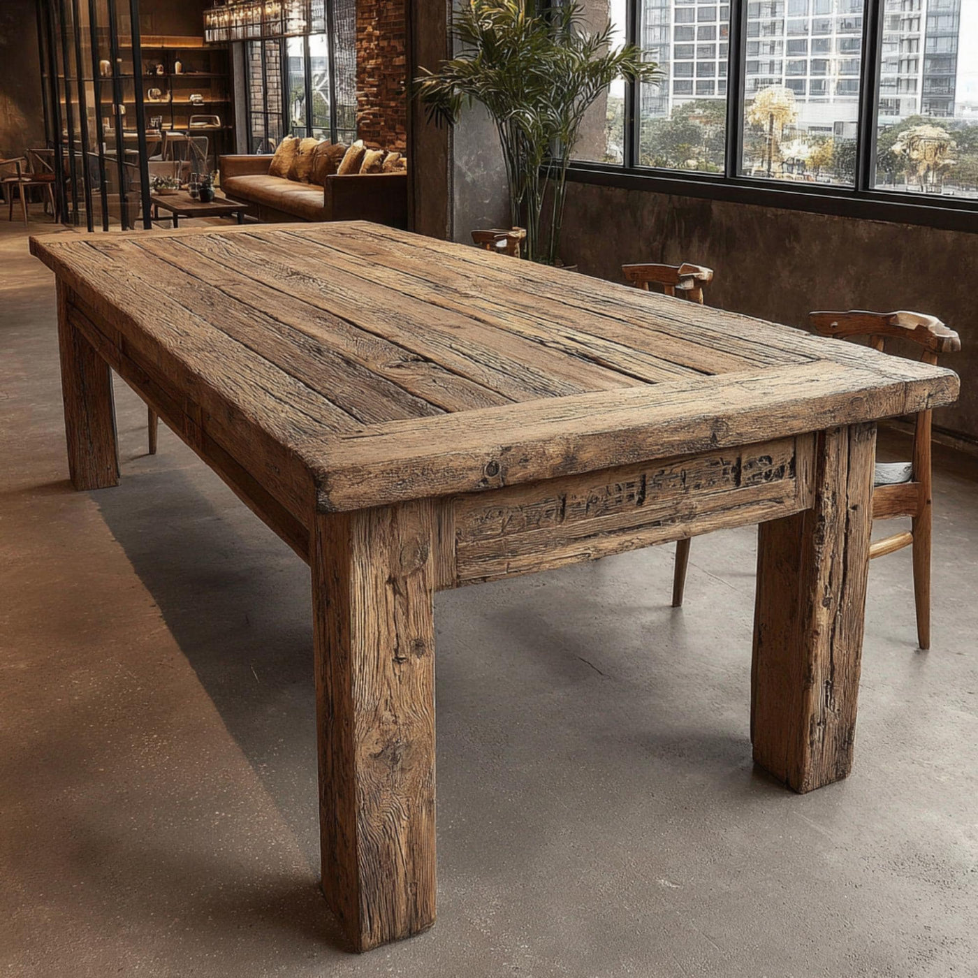 Handmade Wooden Table – Rustic Solid Walnut Dining Table – Farmhouse Wooden Kitchen Table - Rustic Farmhouse Wooden Table