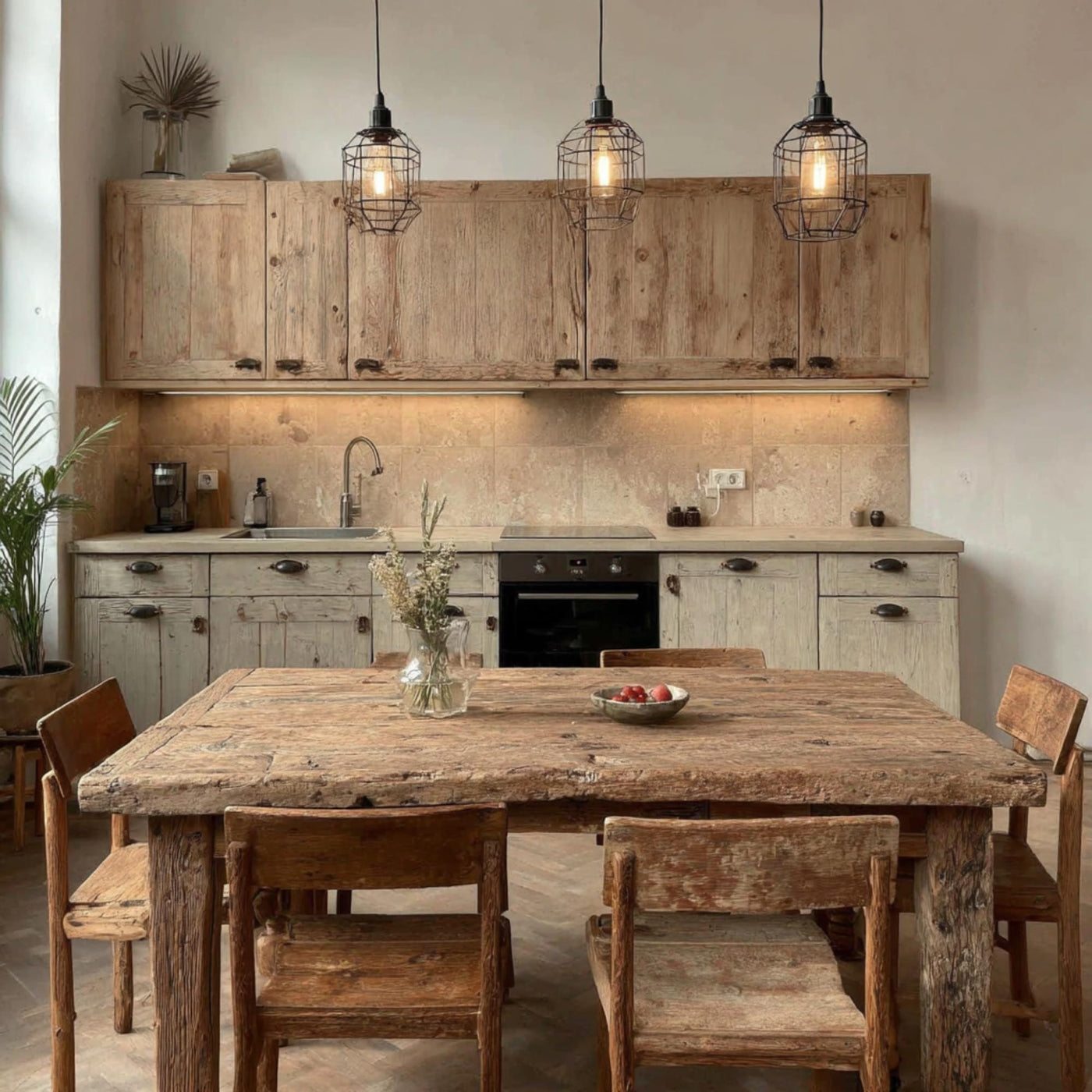 Handmade Live Edge Walnut Dining Table – Rustic Farmhouse Kitchen