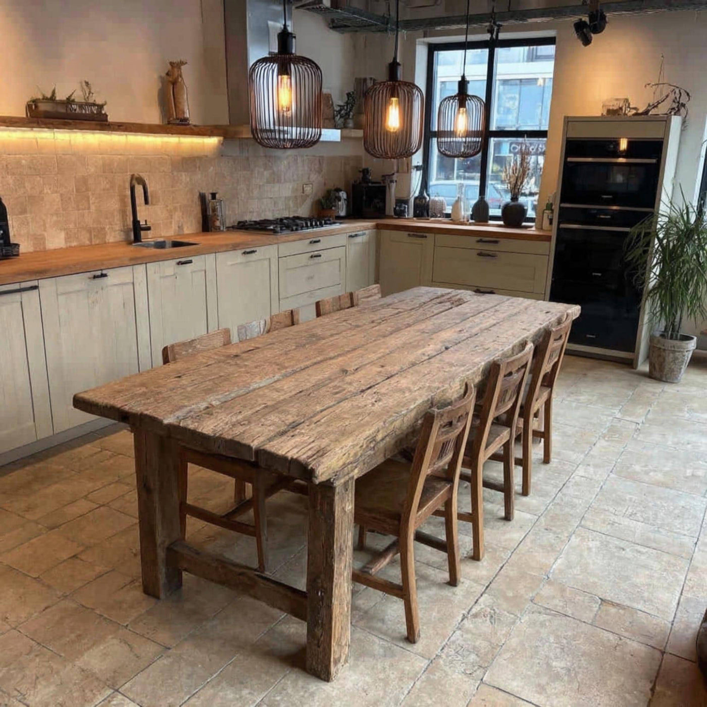 Handmade Live Edge Walnut Dining Table – Rustic Farmhouse Kitchen