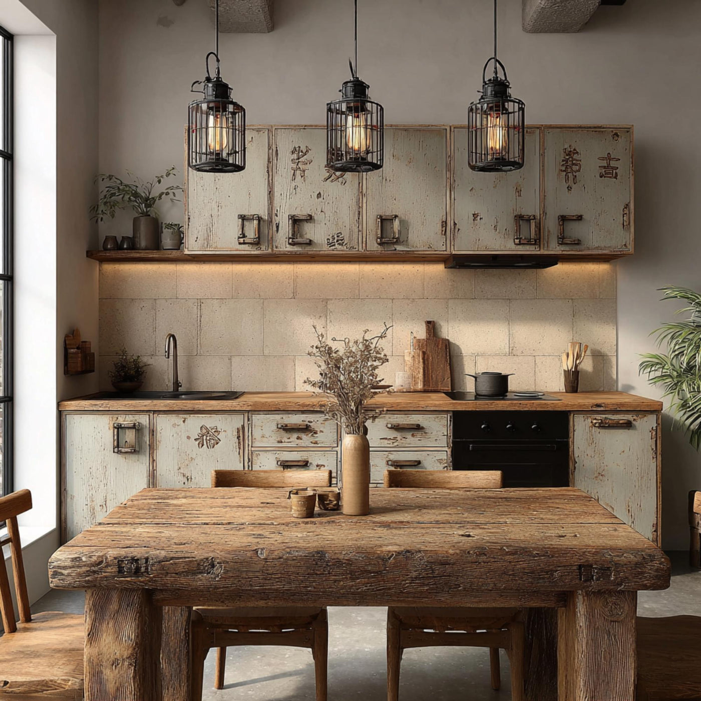 Handmade Live Edge Walnut Dining Table – Rustic Farmhouse Kitchen