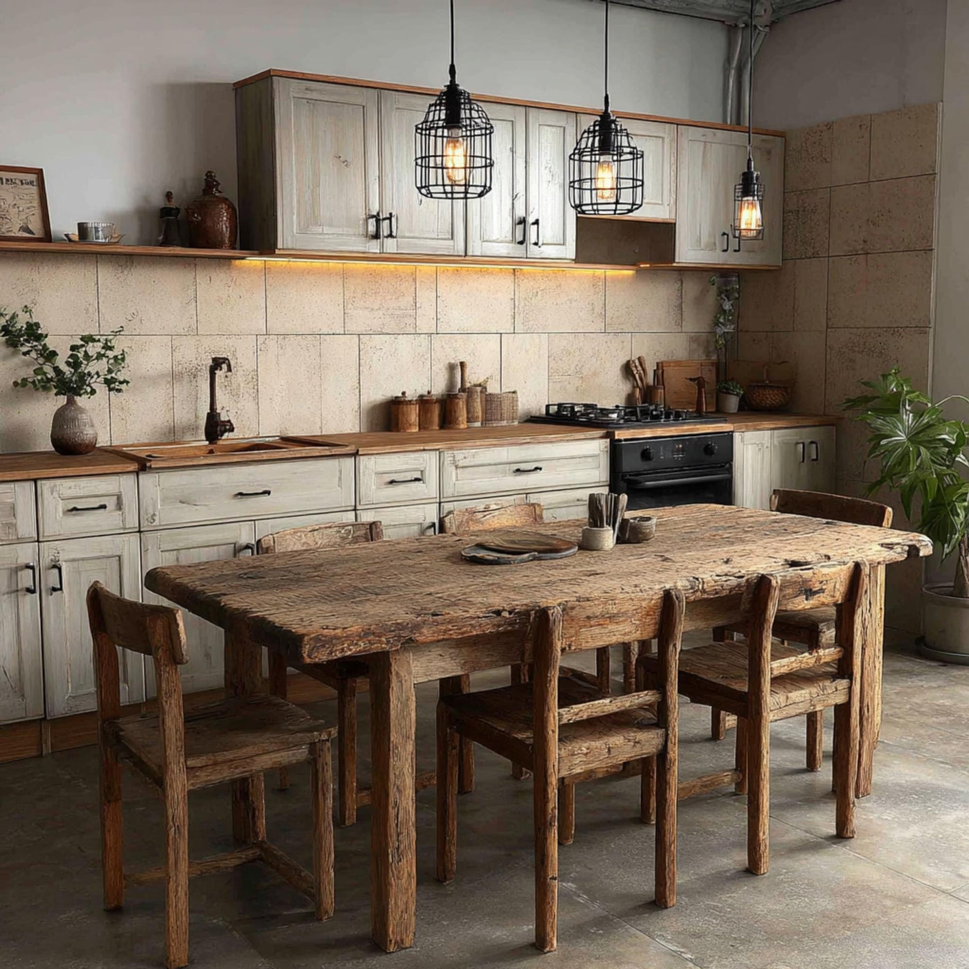 Handmade Live Edge Walnut Dining Table – Rustic Farmhouse Kitchen