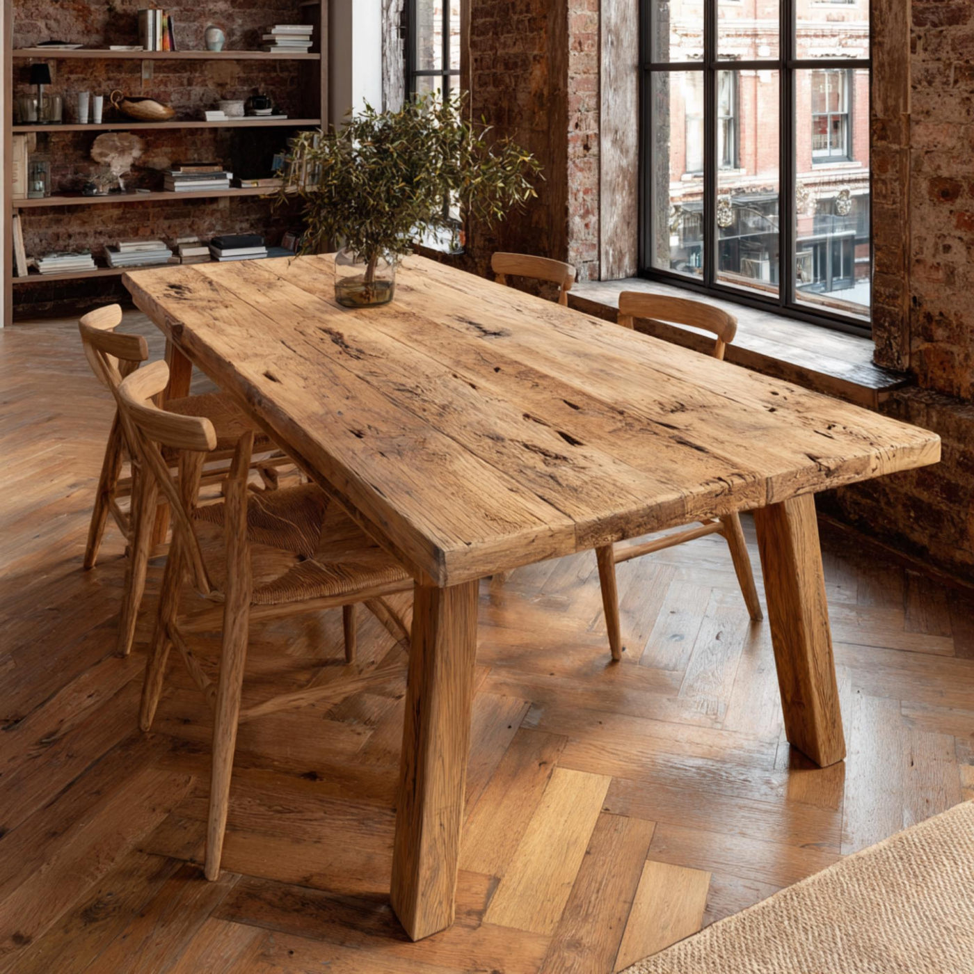 Handmade Walnut Live Edge Dining Table – Rustic Farmhouse Style