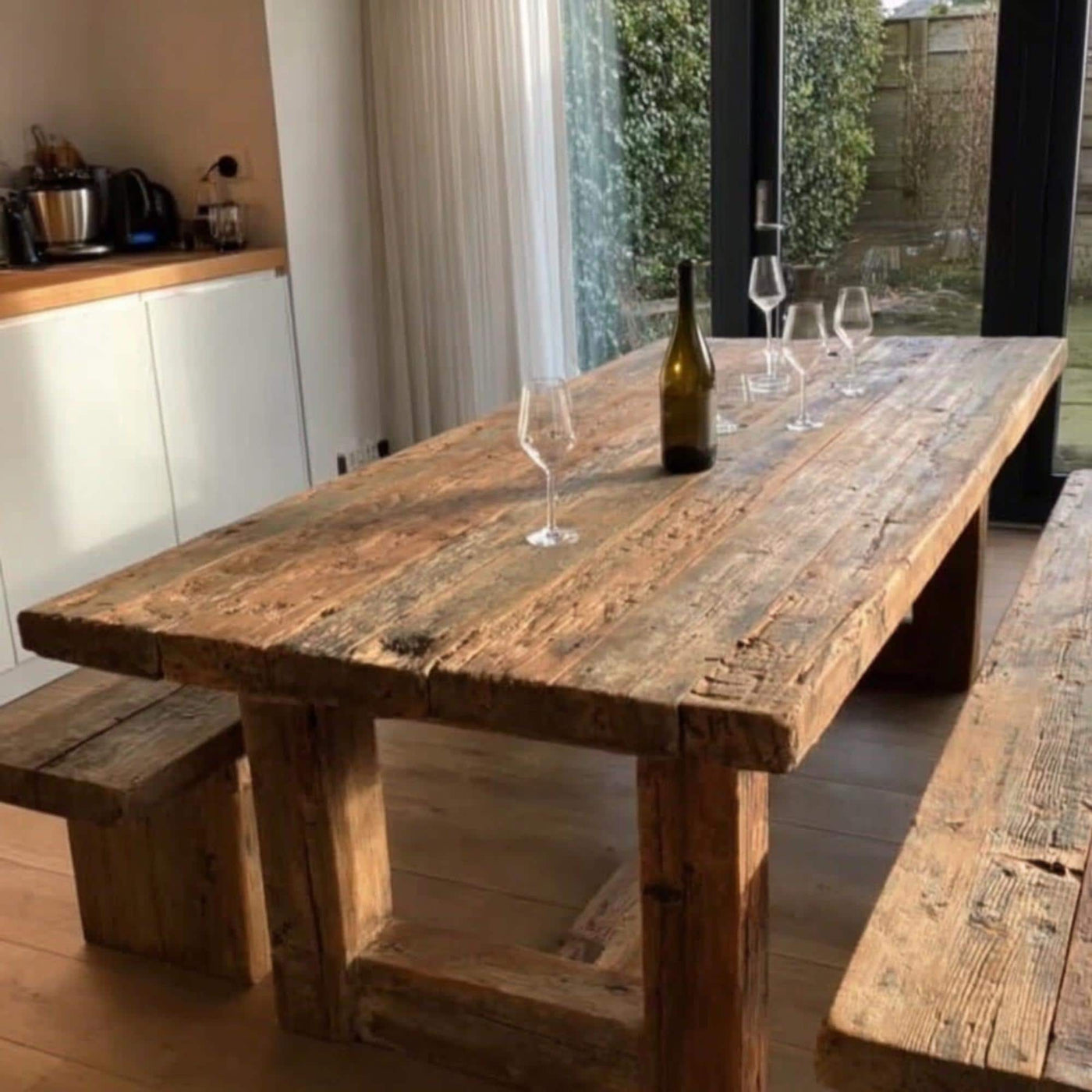 Table,  Dining Table, Rustic Table, Rustic Wooden Table, Solid Wooden Table, Rustic Solid Walnut Dining Table, Farmhouse Wooden Dining Table