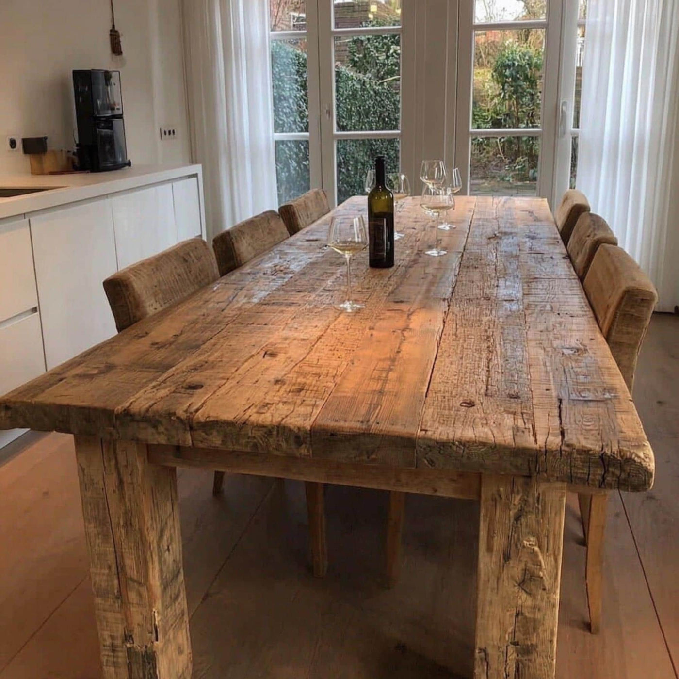 Table,  Dining Table, Rustic Table, Rustic Wooden Table, Solid Wooden Table, Rustic Solid Walnut Dining Table, Farmhouse Wooden Dining Table