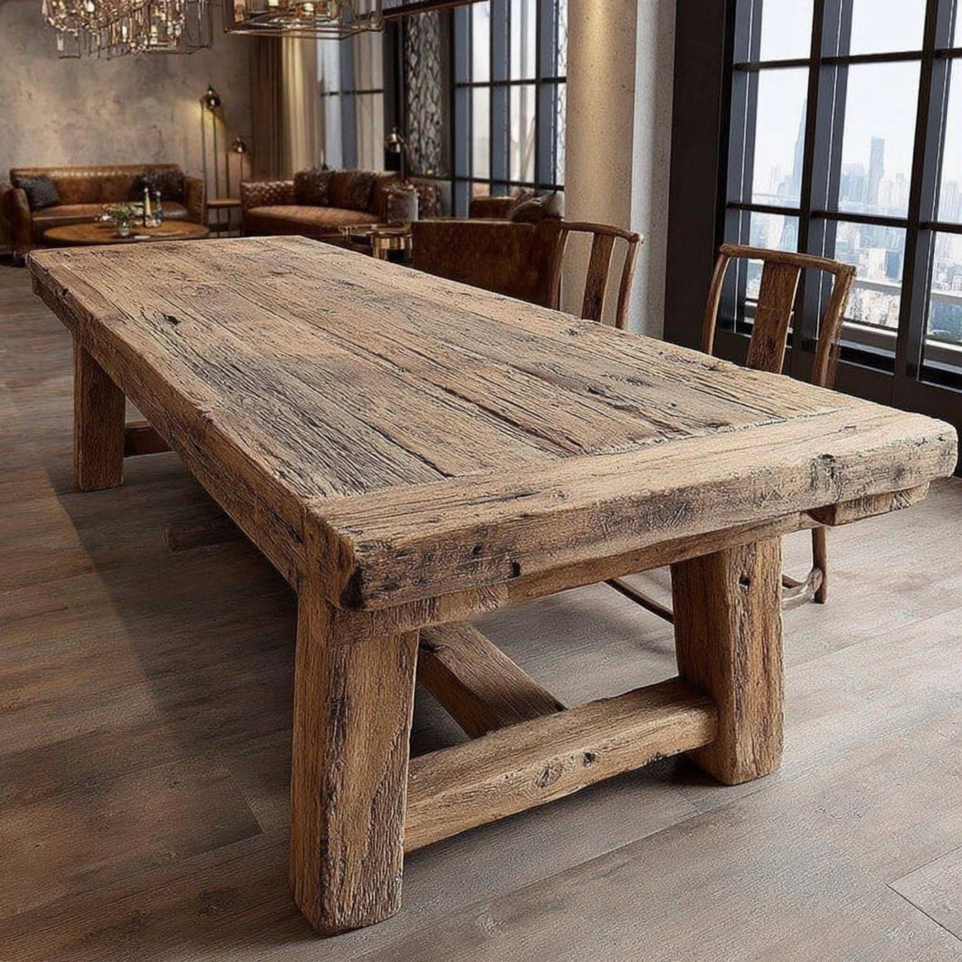 Handmade Wooden Table – Rustic Solid Walnut Dining Table – Farmhouse Wooden Kitchen Table - Rustic Farmhouse Wooden Table