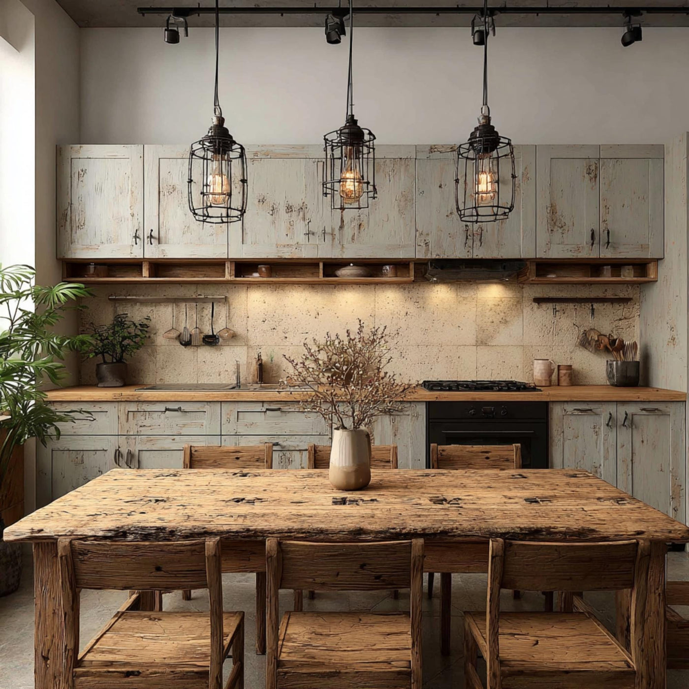 Handmade Live Edge Walnut Dining Table – Rustic Farmhouse Kitchen