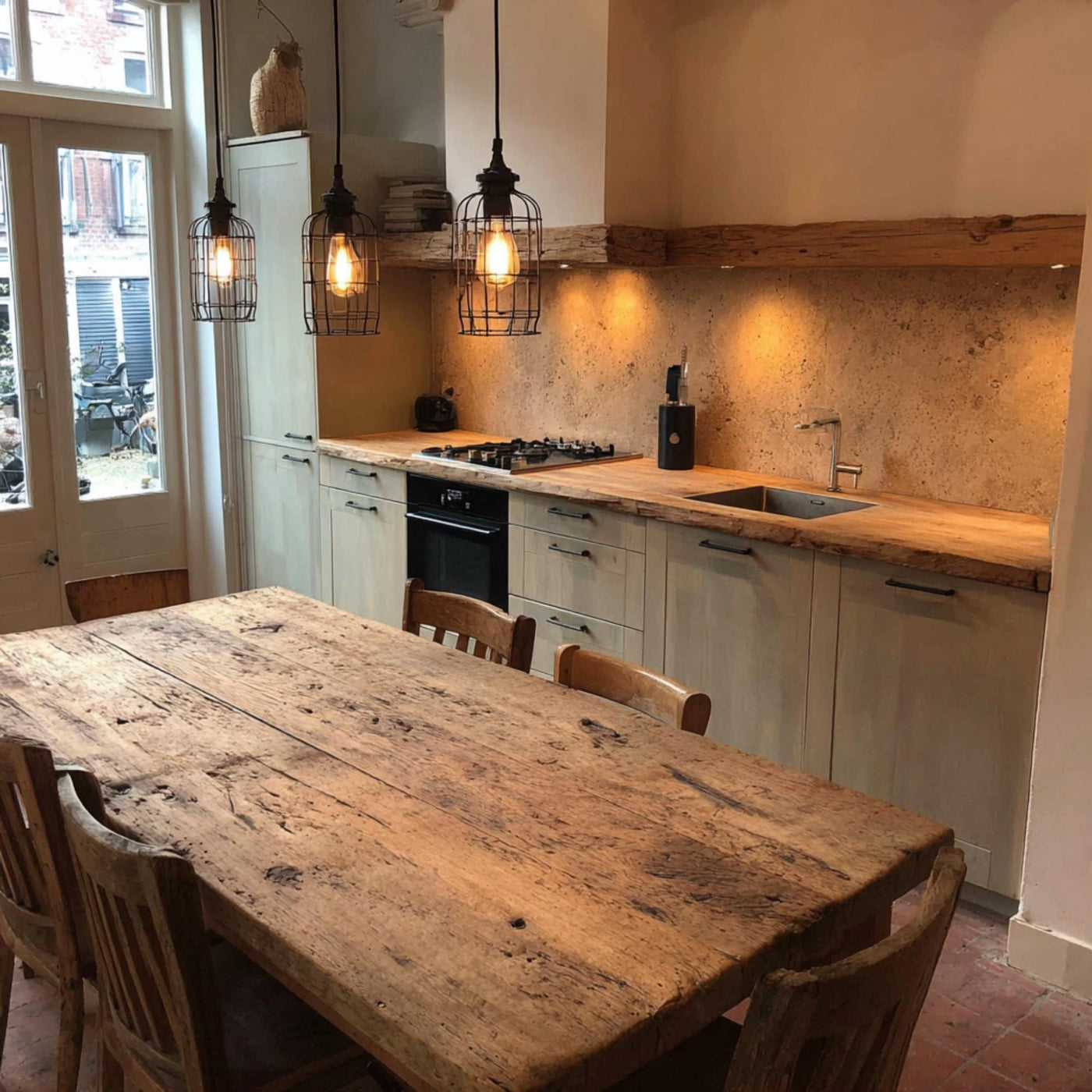 Handmade Live Edge Walnut Dining Table – Rustic Farmhouse Kitchen