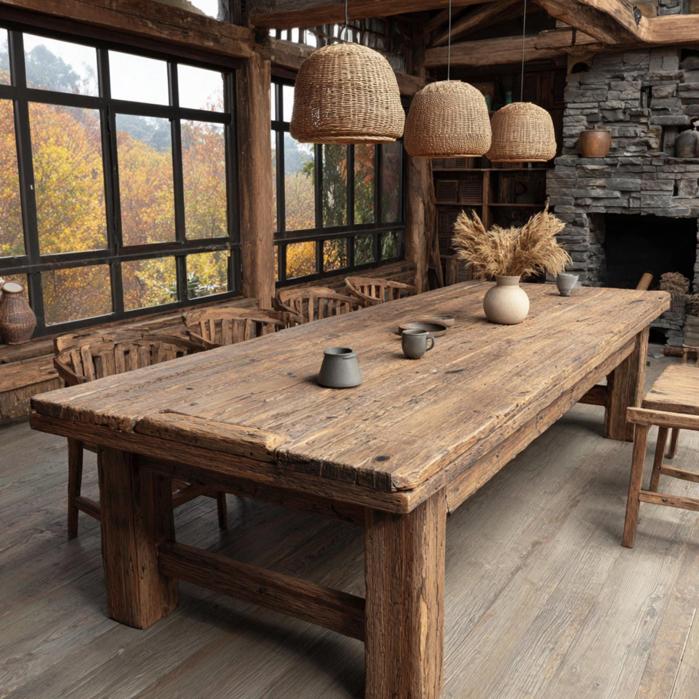 Handmade Live Edge Walnut Dining Table – Rustic Farmhouse Style